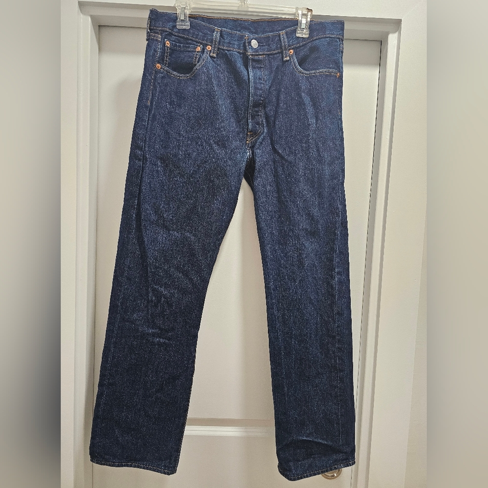 Levi's Men's Straight Jeans in Deep Indigo Blue